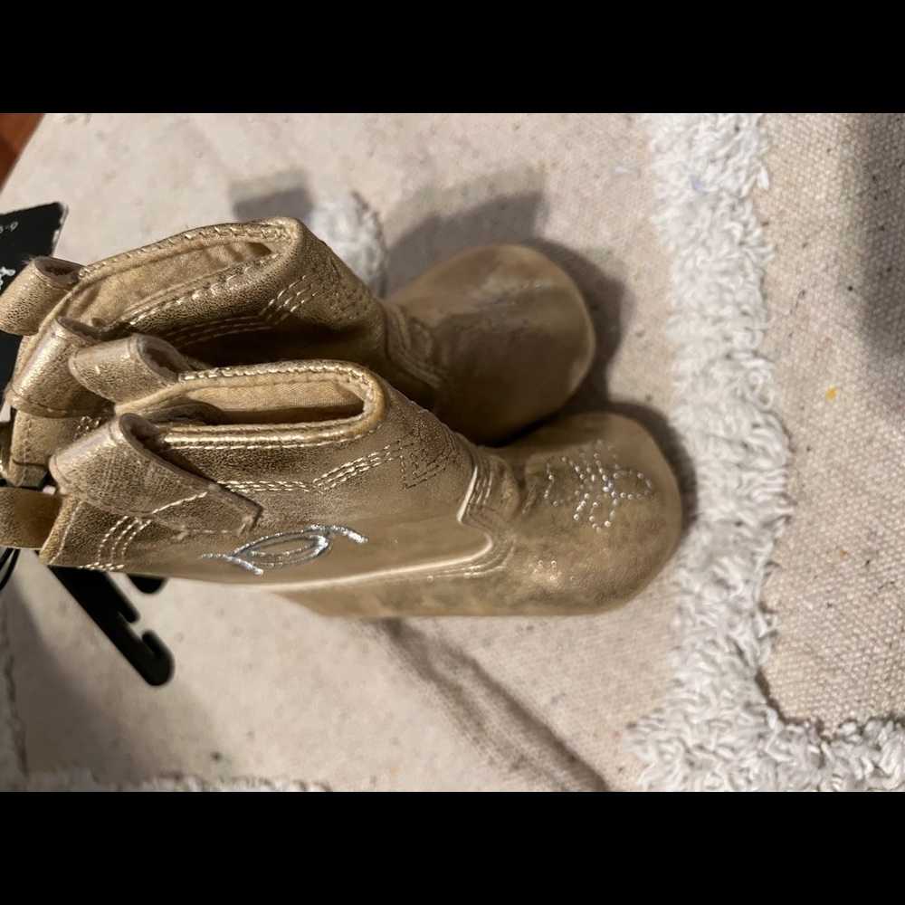 Bebe Gold Cowgirl Boots